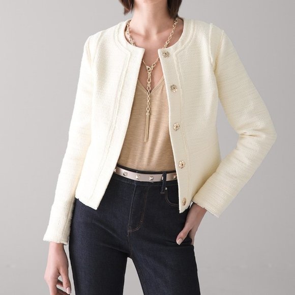White House Black Market Jackets & Blazers - White House Black Market Soft Tweed Jacket